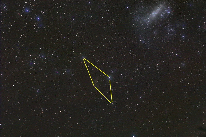 Reticulum Constellation with constellation lines